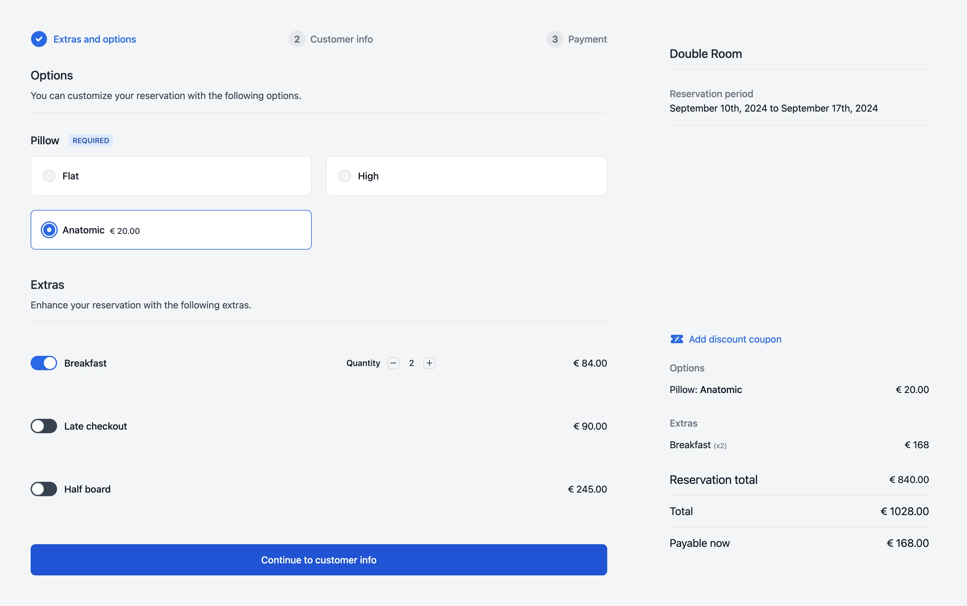 The checkout component.